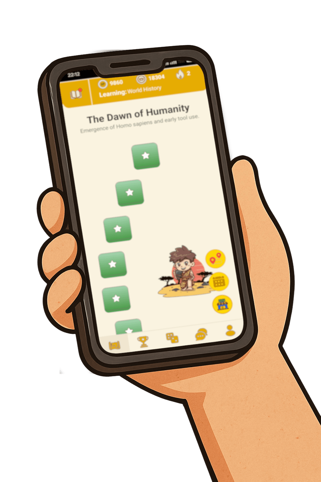 App interface showing map